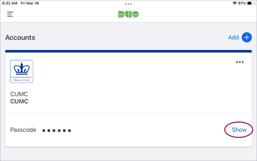 Show link in Duo window
